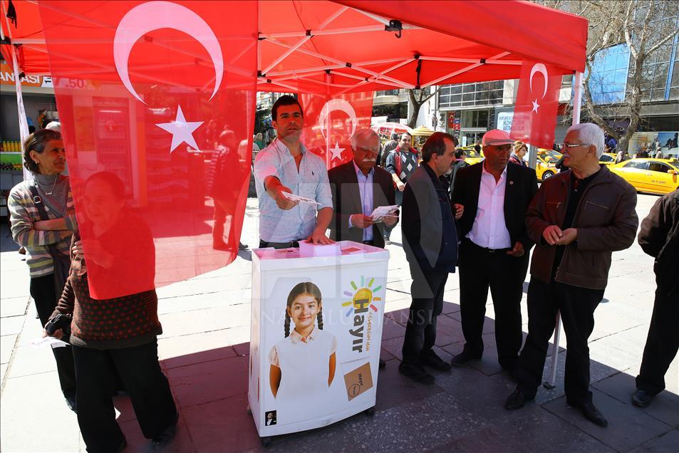 Referandum öncesinde evet ve hayır çalışmaları hızlandı