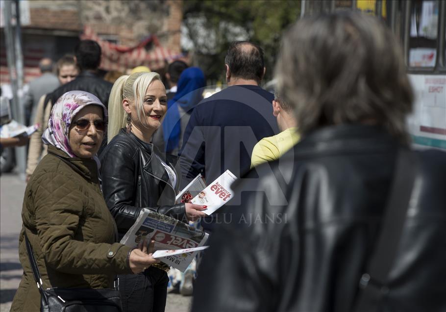 Referandum öncesinde evet ve hayır çalışmaları hızlandı