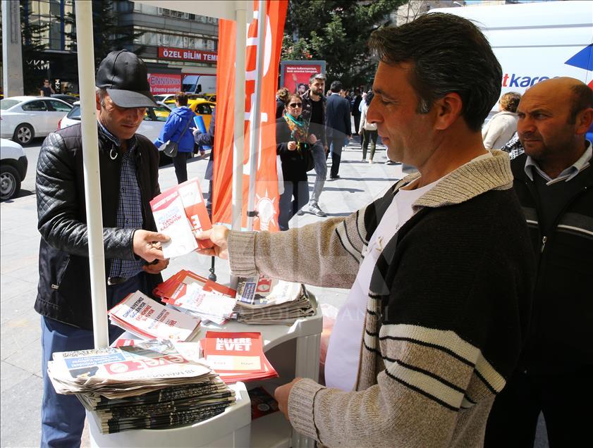 Referandum öncesinde evet ve hayır çalışmaları hızlandı