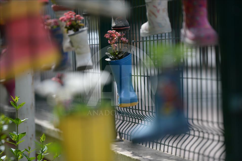 Rubber Boot Flower Pots