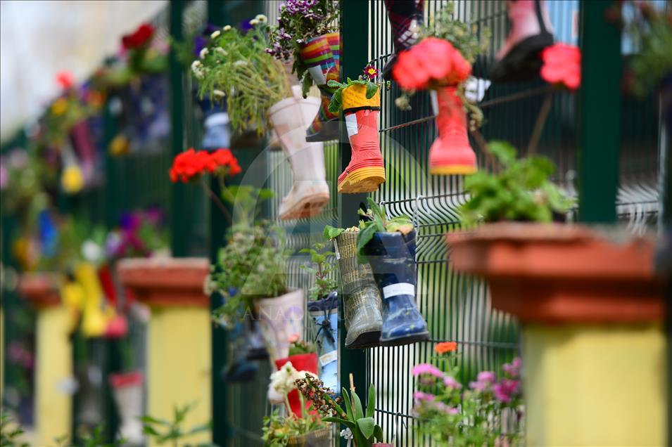 Rubber Boot Flower Pots