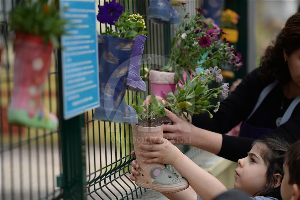Rubber Boot Flower Pots