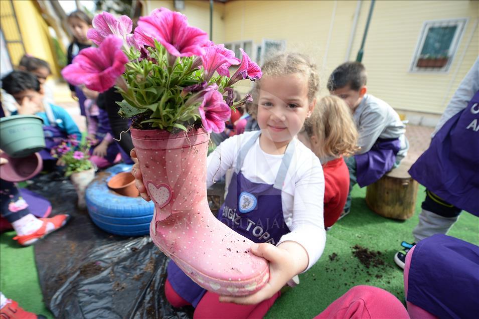Rubber Boot Flower Pots