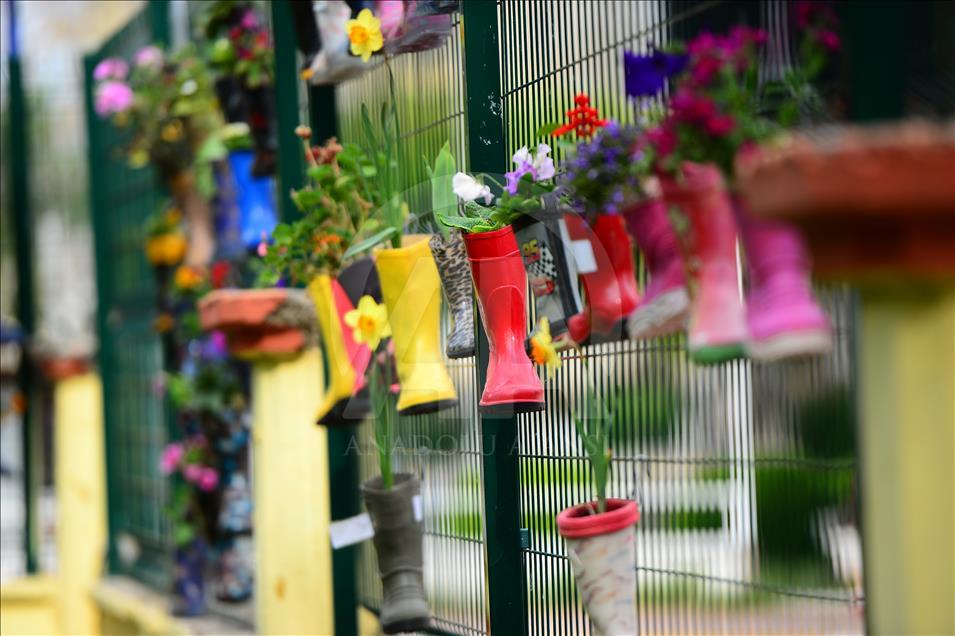 Rubber Boot Flower Pots