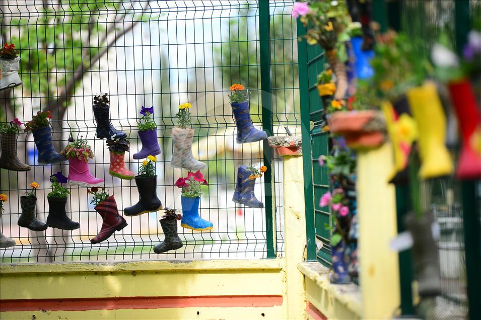 Rubber Boot Flower Pots