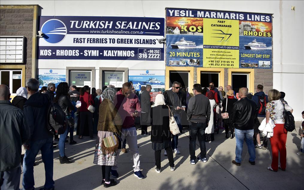 Bodrum'dan Yunanistan'a katamaran feribot seferleri başladı