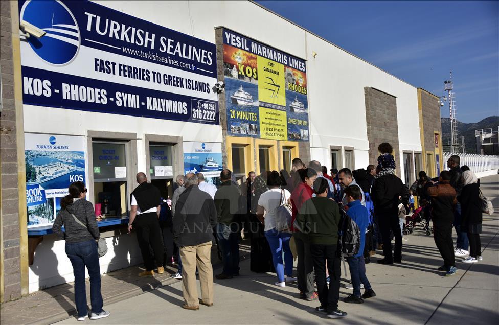Bodrum'dan Yunanistan'a katamaran feribot seferleri başladı