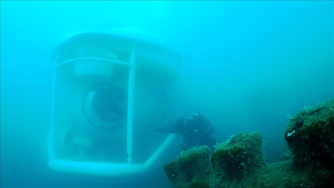 Touristic submarine "Nemo Primero" launched into water in Antalya