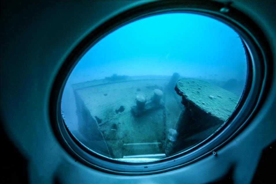 Touristic submarine "Nemo Primero" launched into water in Antalya