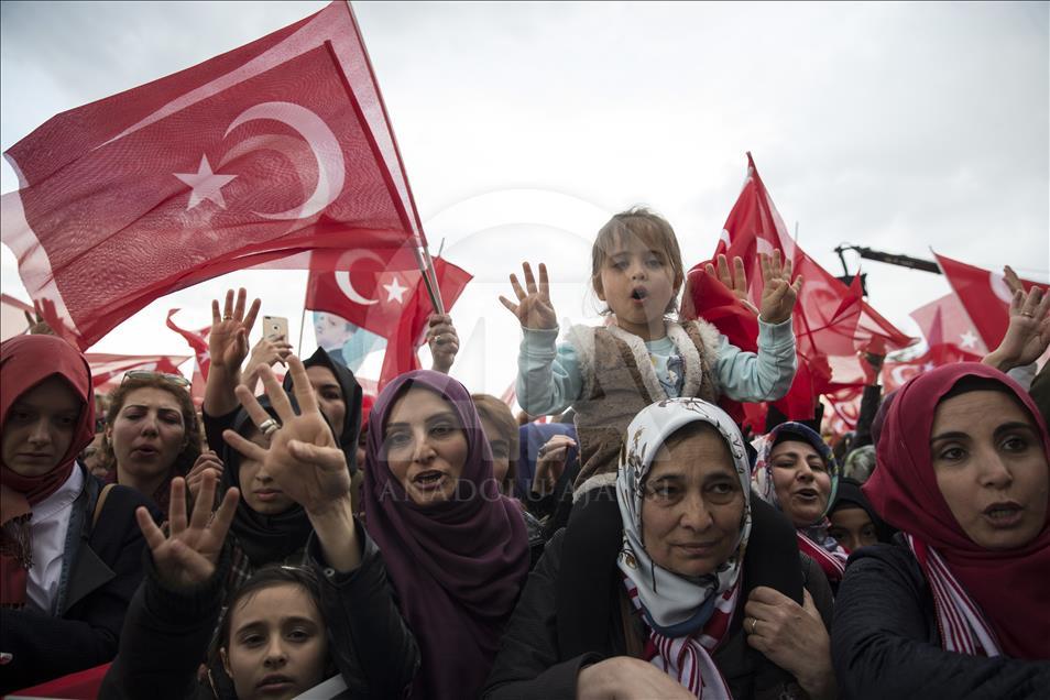 Erdoğan, Cumhurbaşkanlığı Külliyesi'nde vatandaşlara hitap etti
