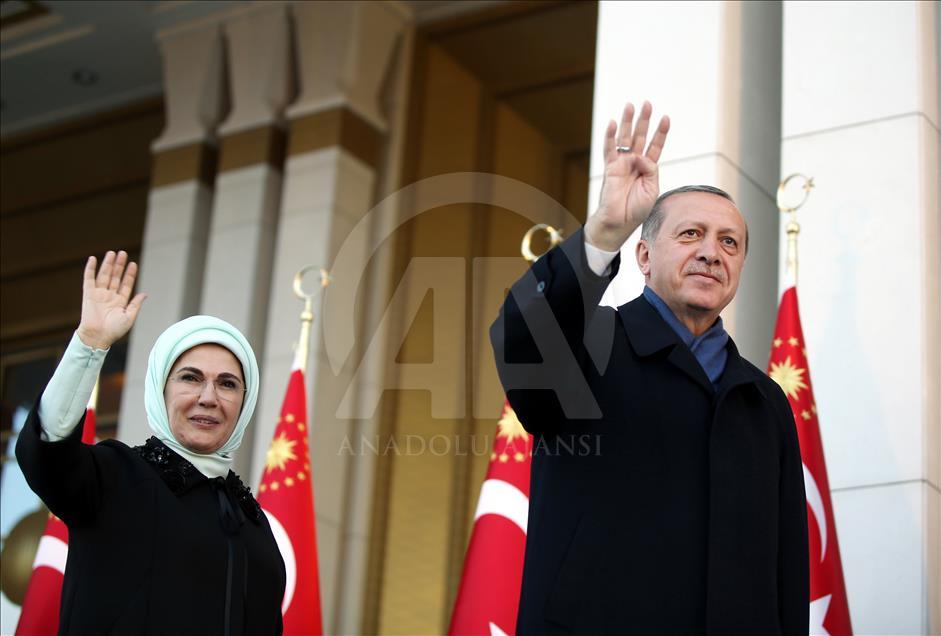 Erdoğan, Cumhurbaşkanlığı Külliyesi'nde vatandaşlara seslendi