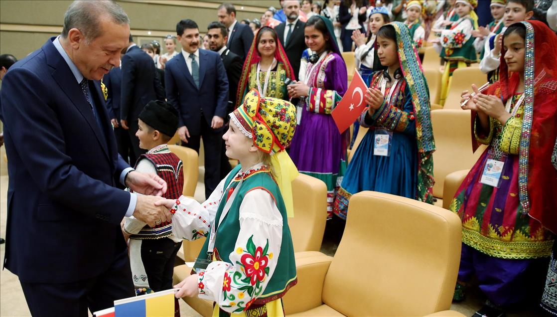Cumhurbaşkanı Erdoğan, çocukları kabul etti