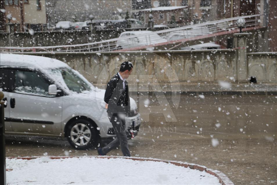 Kastamonu'da kar yağışı