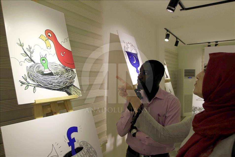 Karikatürist Turhan'ın sergisi Hartum'da açıldı