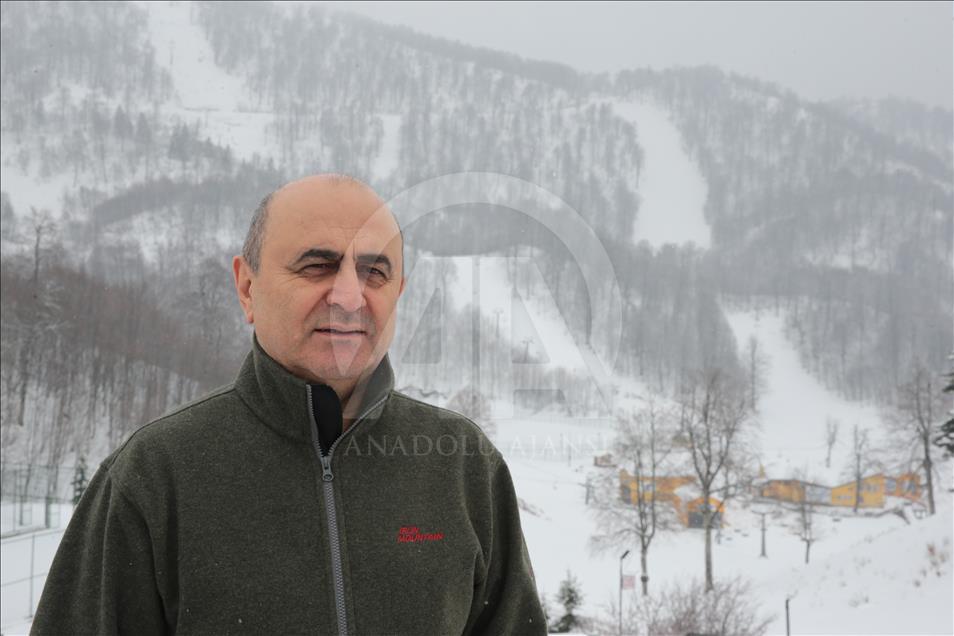 Kar turizmcinin yüzünü güldürdü
