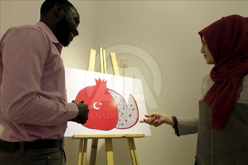 Karikatürist Turhan'ın sergisi Hartum'da açıldı