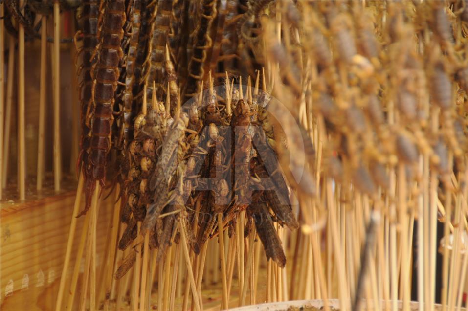 Pekin'de "böcek kebap" restoranları turistlerin ilgi odağı
