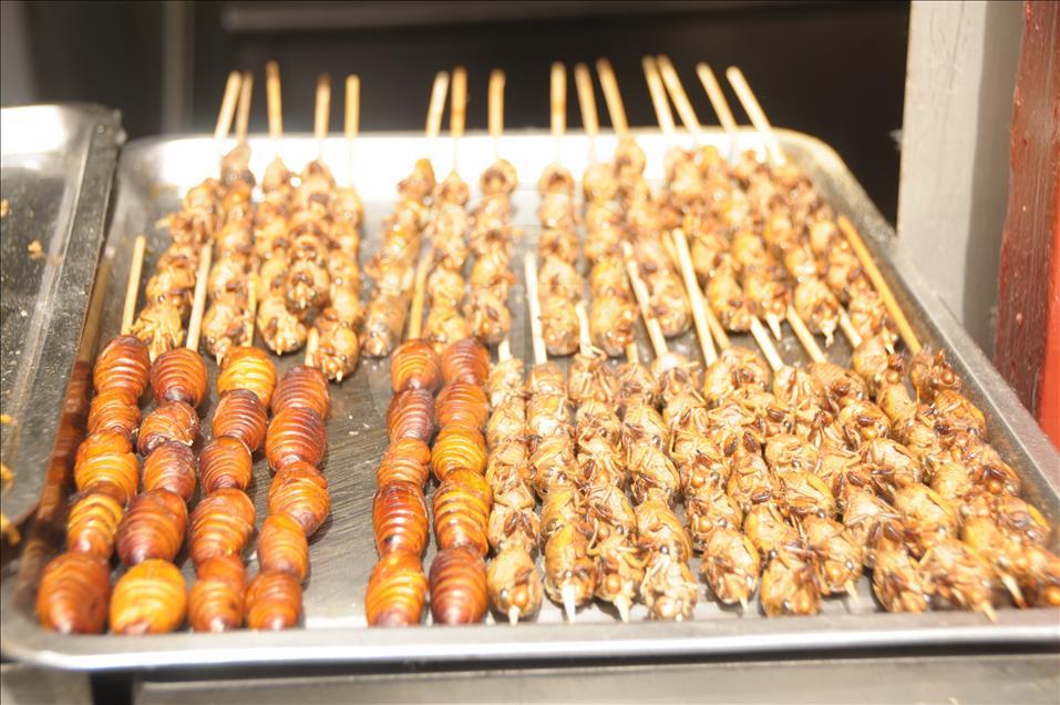 Pekin'de "böcek kebap" restoranları turistlerin ilgi odağı
