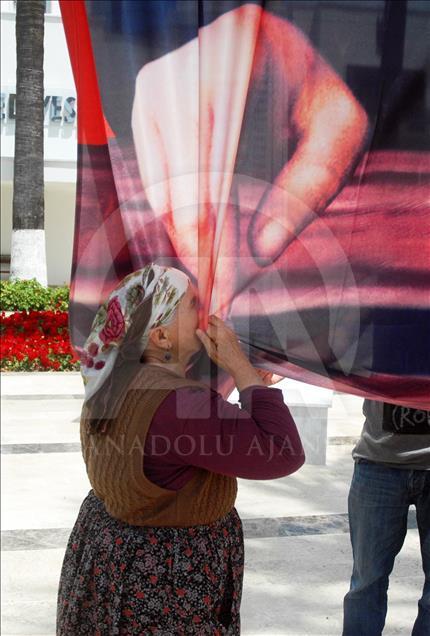 Bodrum'da yaşlı kadının Atatürk sevgisi 