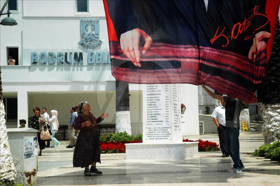Bodrum'da yaşlı kadının Atatürk sevgisi 