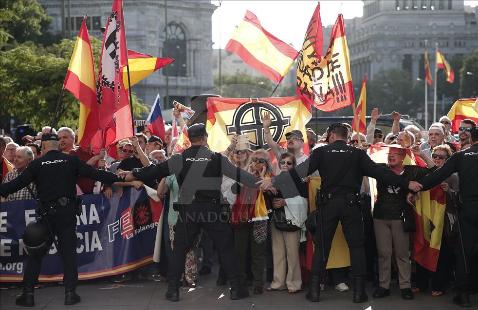 Protest against Catalan independence in Madrid