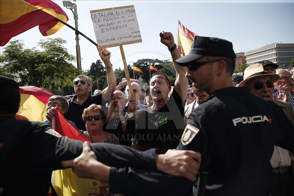 Protest against Catalan independence in Madrid