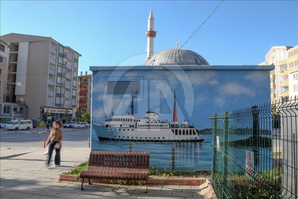 Tarihi ve doğal güzellikler trafo duvarlarına yansıtılıyor