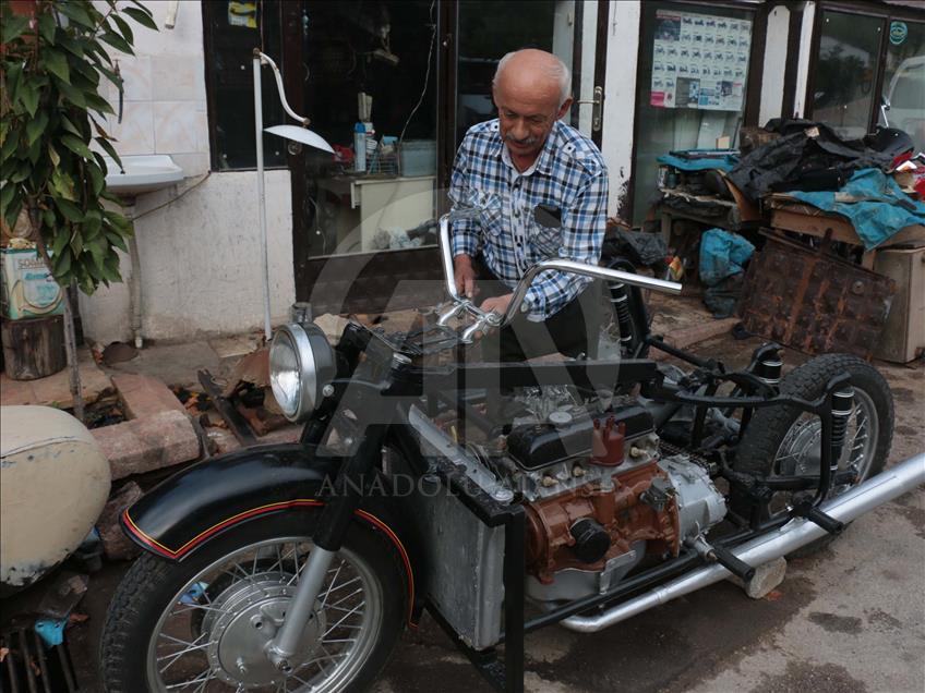 Otomobil motorundan motosiklet üretti
