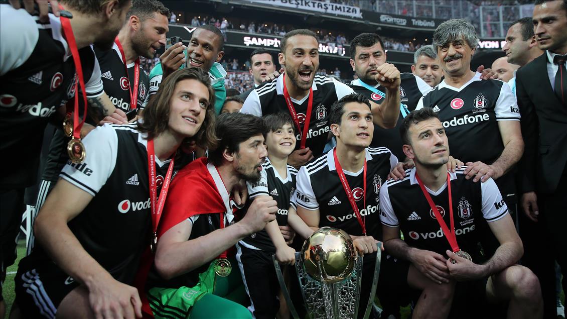 Besiktas celebrate after winning Turkish Super Lig Title