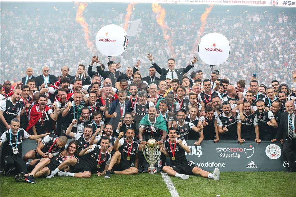 Besiktas celebrate after winning Turkish Super Lig Title
