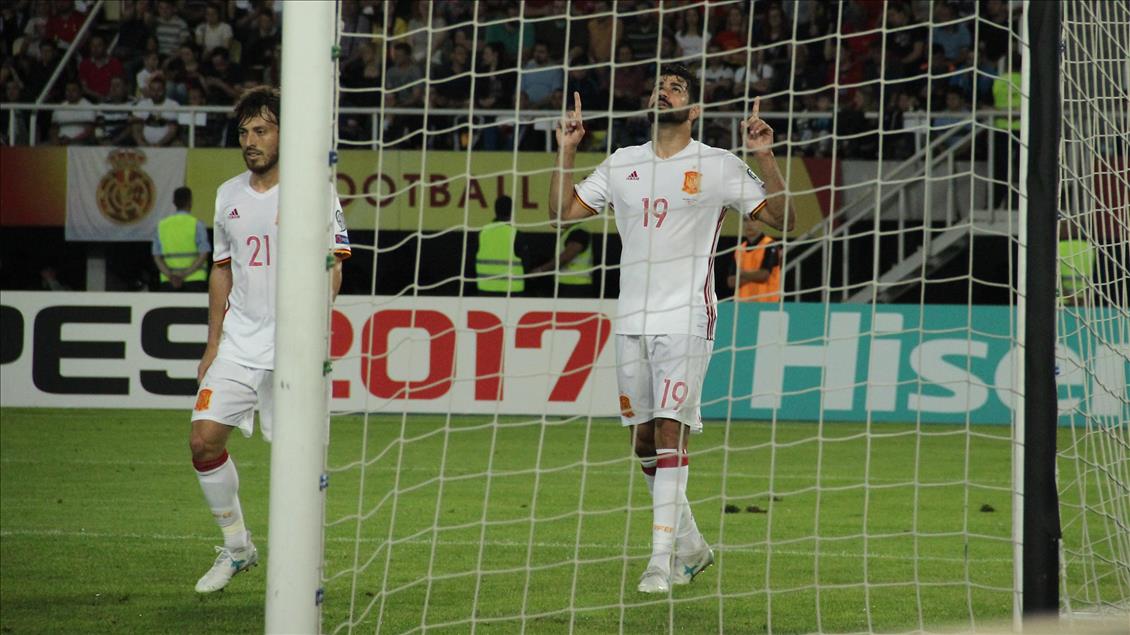 Ndeshja Maqedoni-Spanjë, pjesa e parë përfundon 0-2