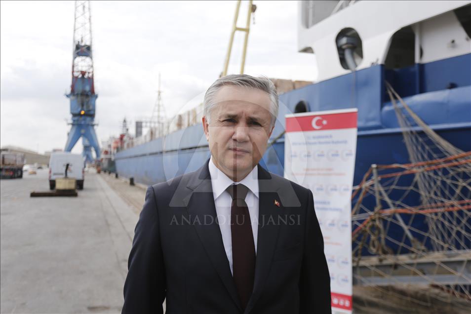 "Şefkat" gemisi Aşdod Limanı'nda
