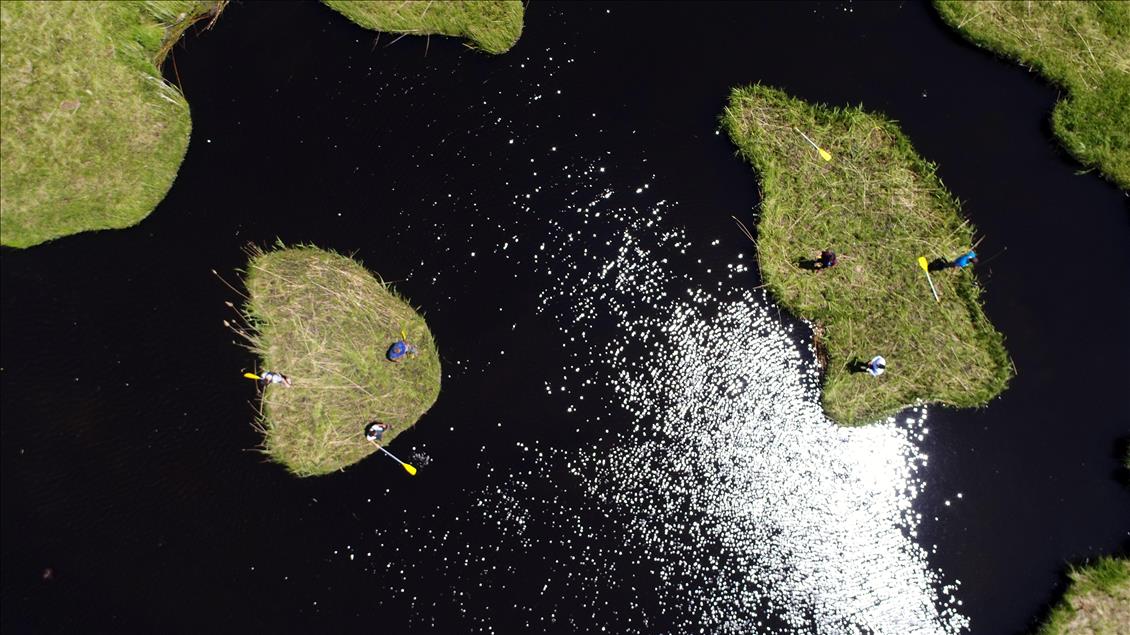 Tortum'un "yüzen adaları" ziyaretçilerini bekliyor

