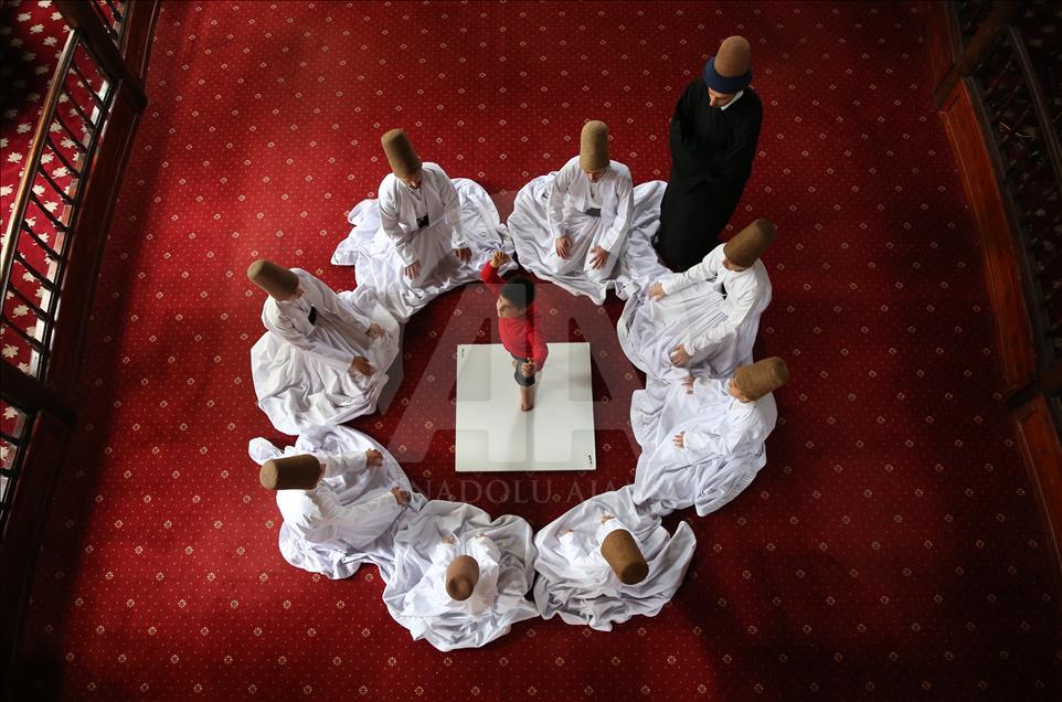 Whirling Dervishes in training