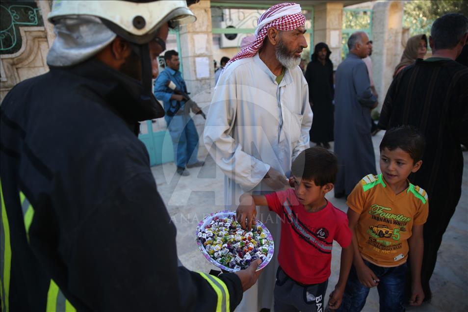 مراسم عید فطر در جرابلس سوریه