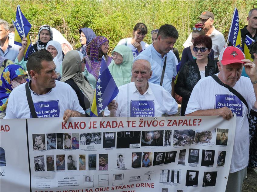 Obilježavanje 25. godišnjice "žive lomače" u Pionirskoj: O kostima živo spaljenih Višegrad šuti 