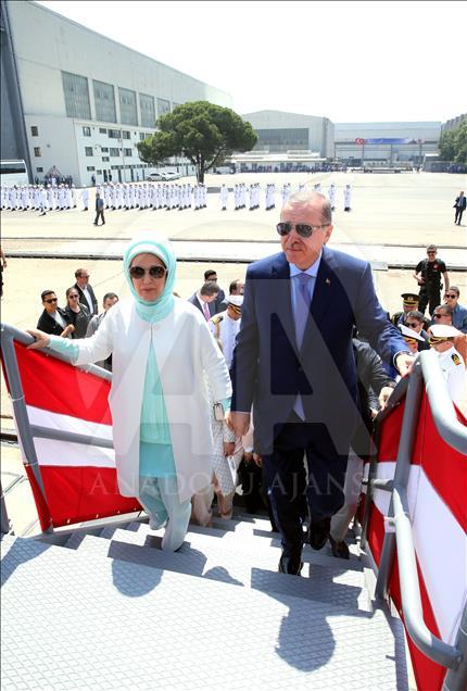 Президент Турции посетил верфи в районе Тузла в Стамбуле
