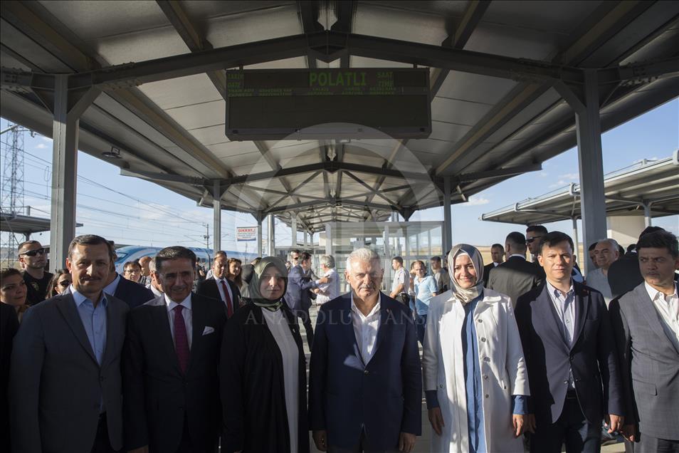 Yıldırım, Polatlı'dan Ankara'ya yüksek hızlı trenle döndü