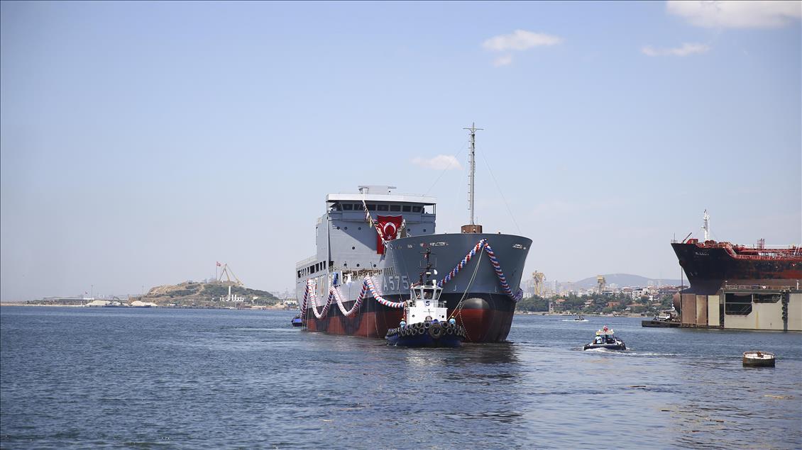 Lojistik destek gemisi denize indirildi