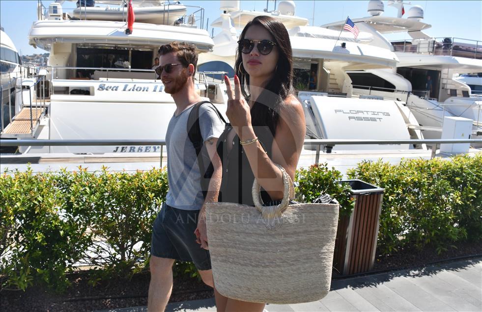 Brazilian top model Adriana Lima having holiday in Turkey's Bodrum