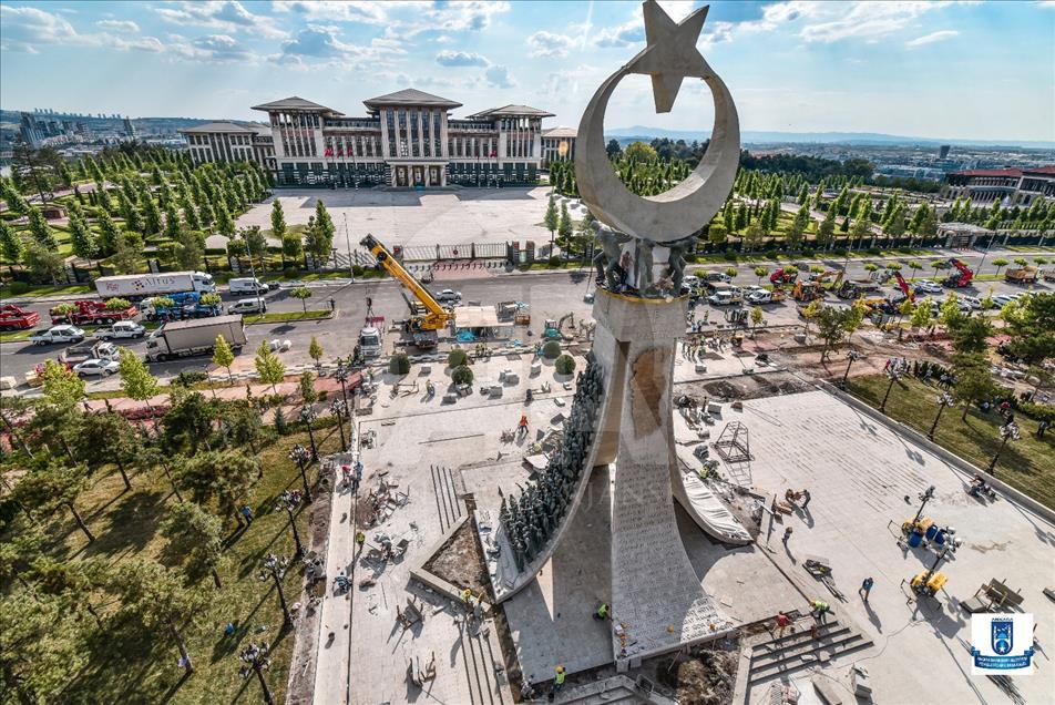 Beştepe'deki "15 Temmuz Şehitler Anıtı" açılışa hazır