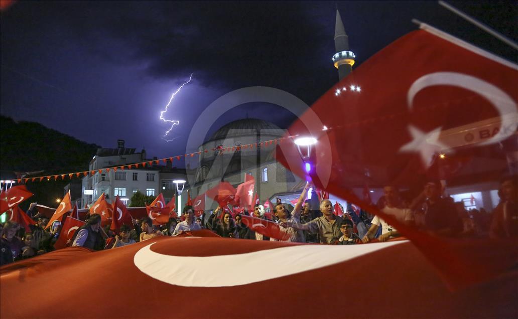 Abana'da "15 Temmuz Milli Birlik ve Demokrasi Yürüyüşü"