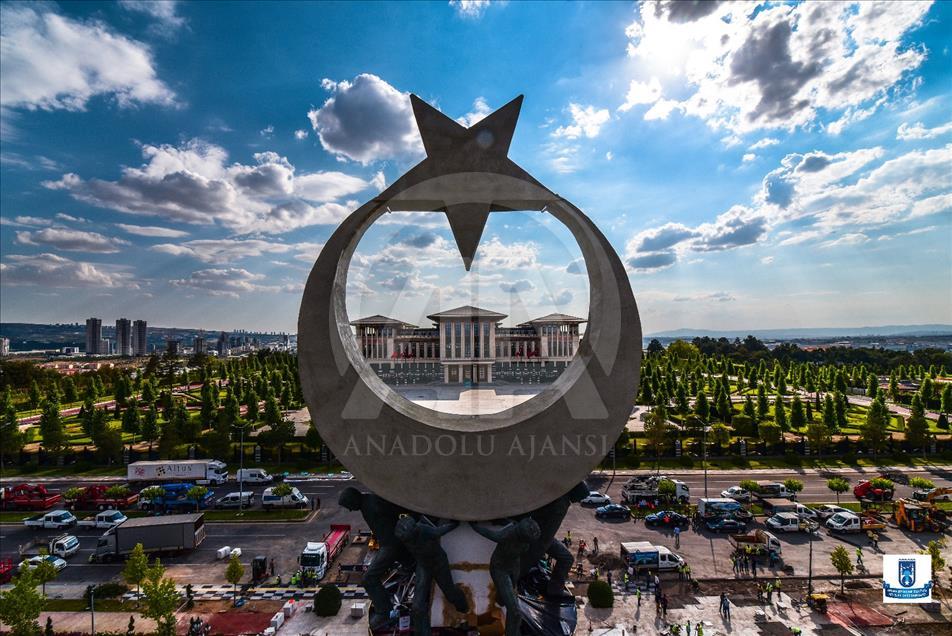 Beştepe'deki "15 Temmuz Şehitler Anıtı" açılışa hazır