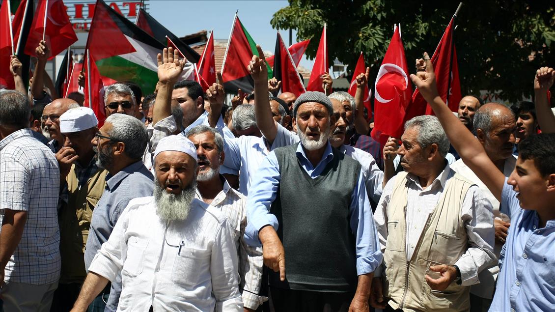 تظاهرات مردم ترکیه عليه اقدامات اخير اسرائيل