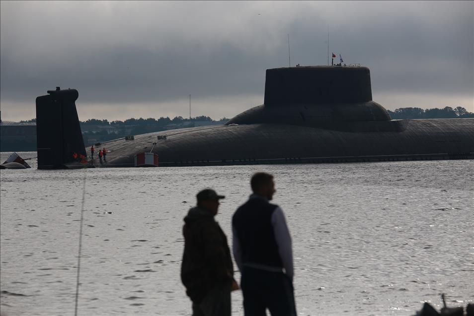 Dmitriy Donskoy nuclear ballistic missile submarine arrives in Saint Petersburg
