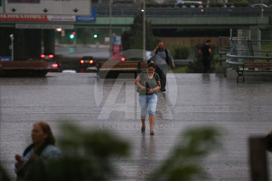 بارش باران شدید در استانبول