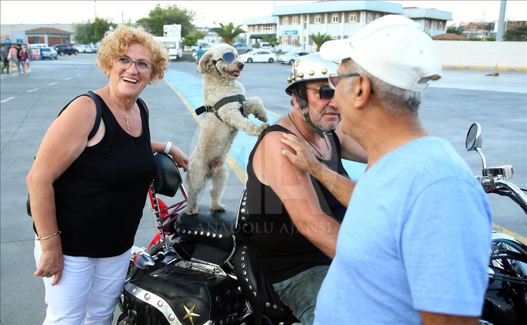 Nesvakidašnja prijateljstva: Motorist i njegov pas suvozač postali prava atrakcija 
