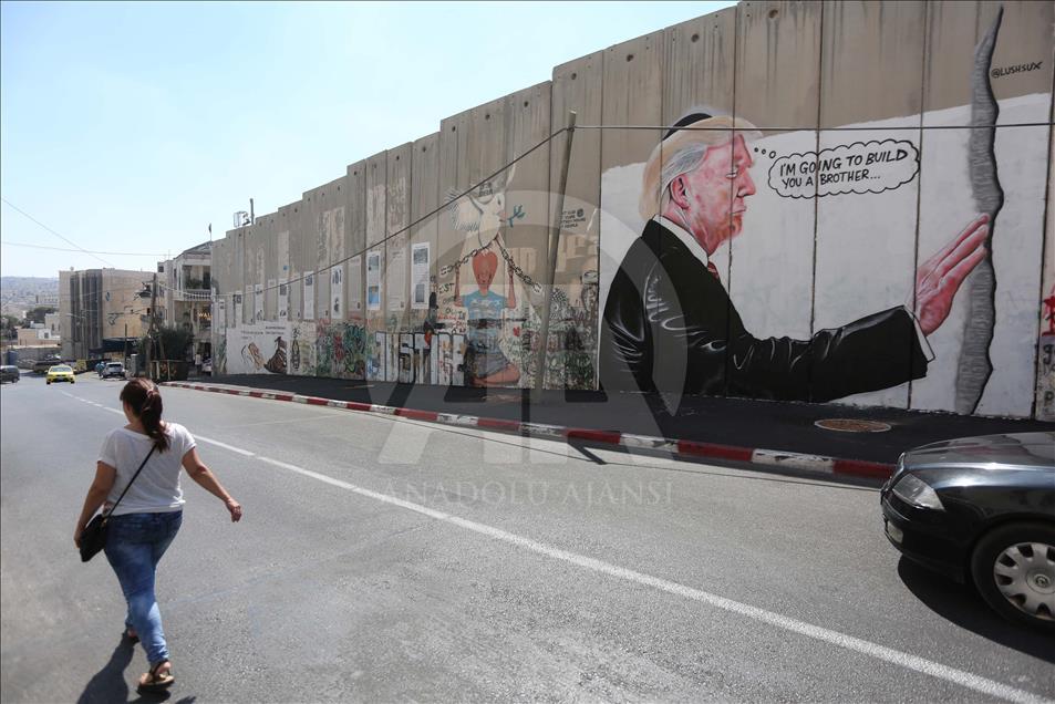 Trump murals on Israeli seperation wall