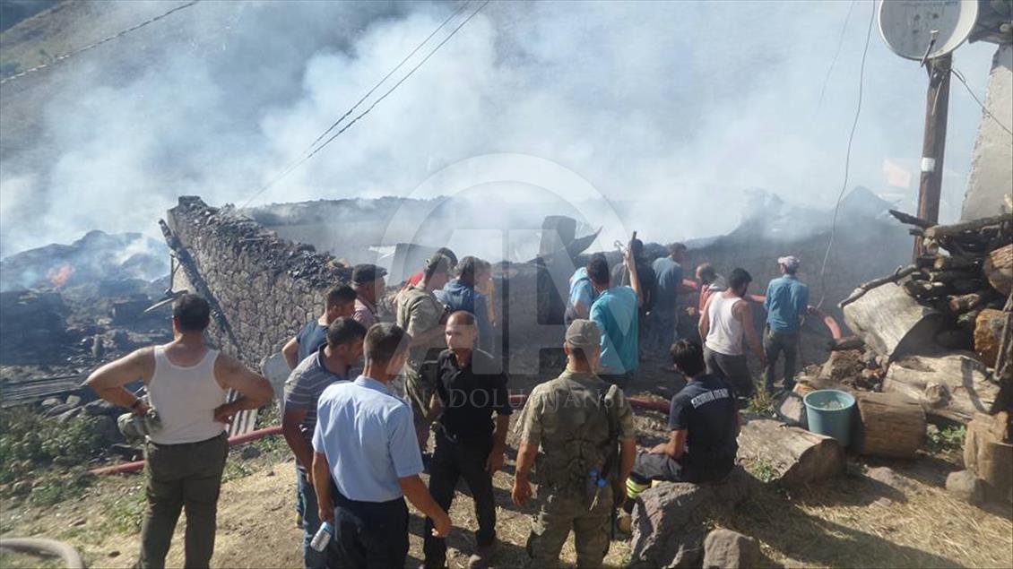 Erzurum'da yangın