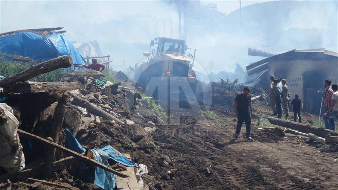 Erzurum'da yangın